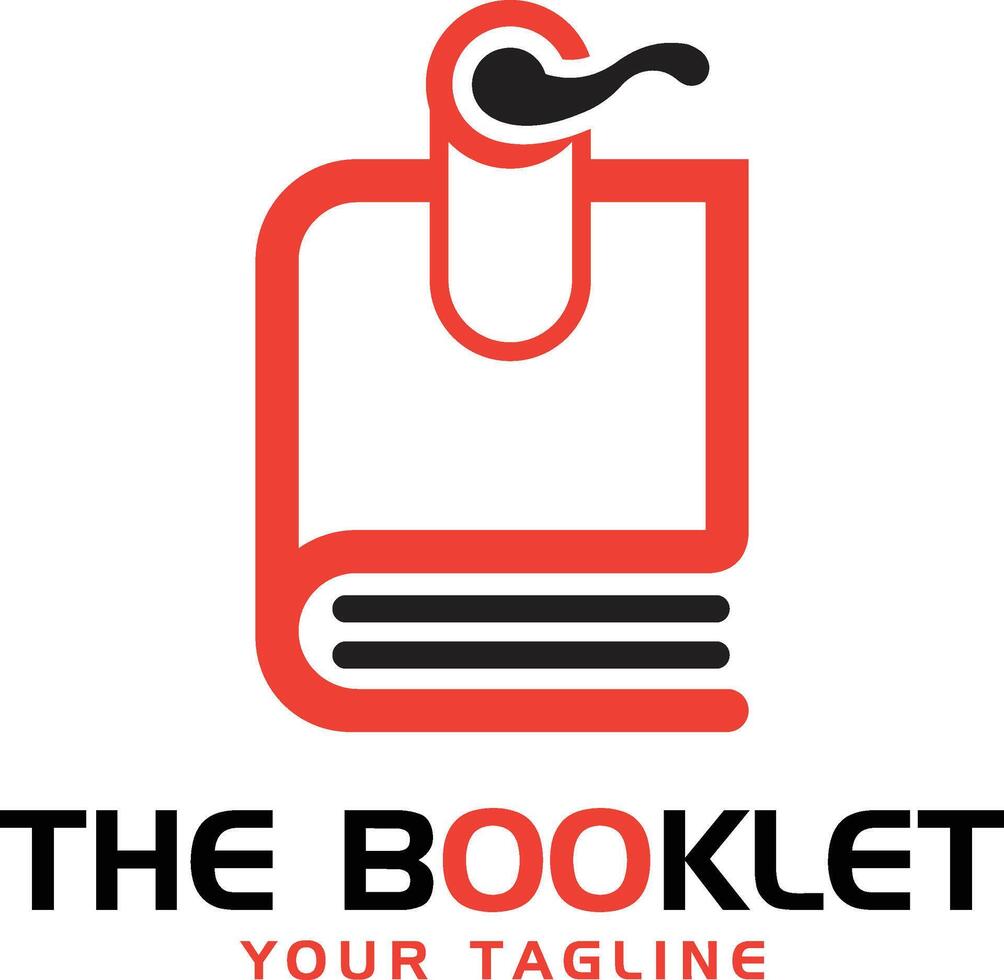 The Booklet Logo Modern Design for Reading and Education vector