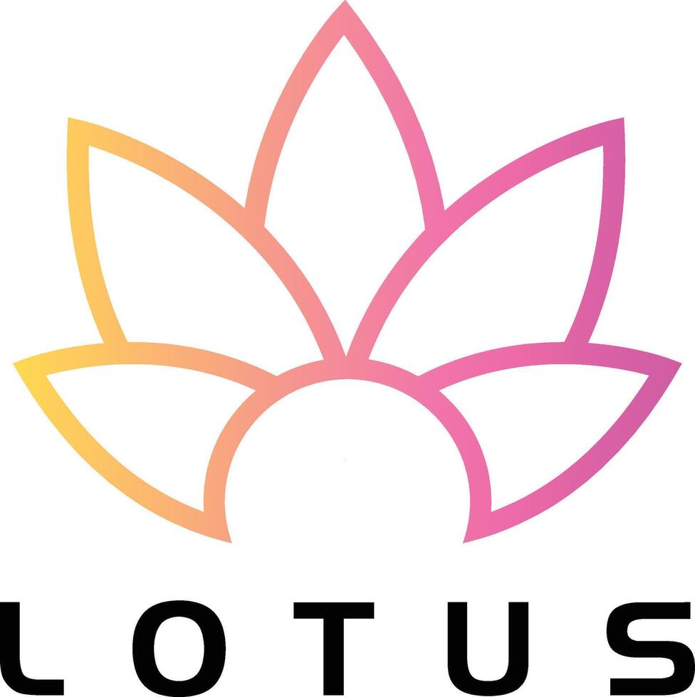 Lotus Flower Logo. Floral Feminine Logo vector