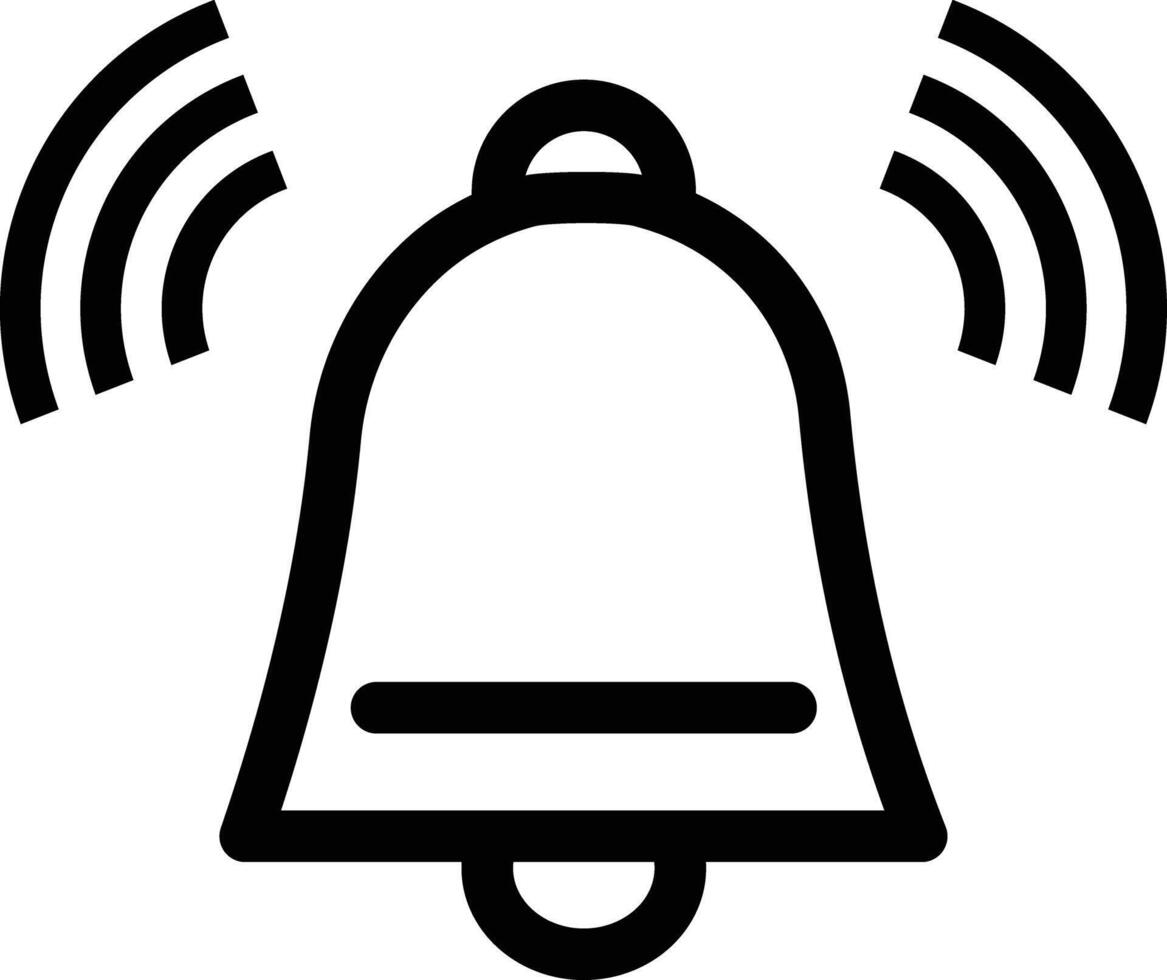 Alarm icon. Bell Line Icon Design. a bell icon with a white background vector