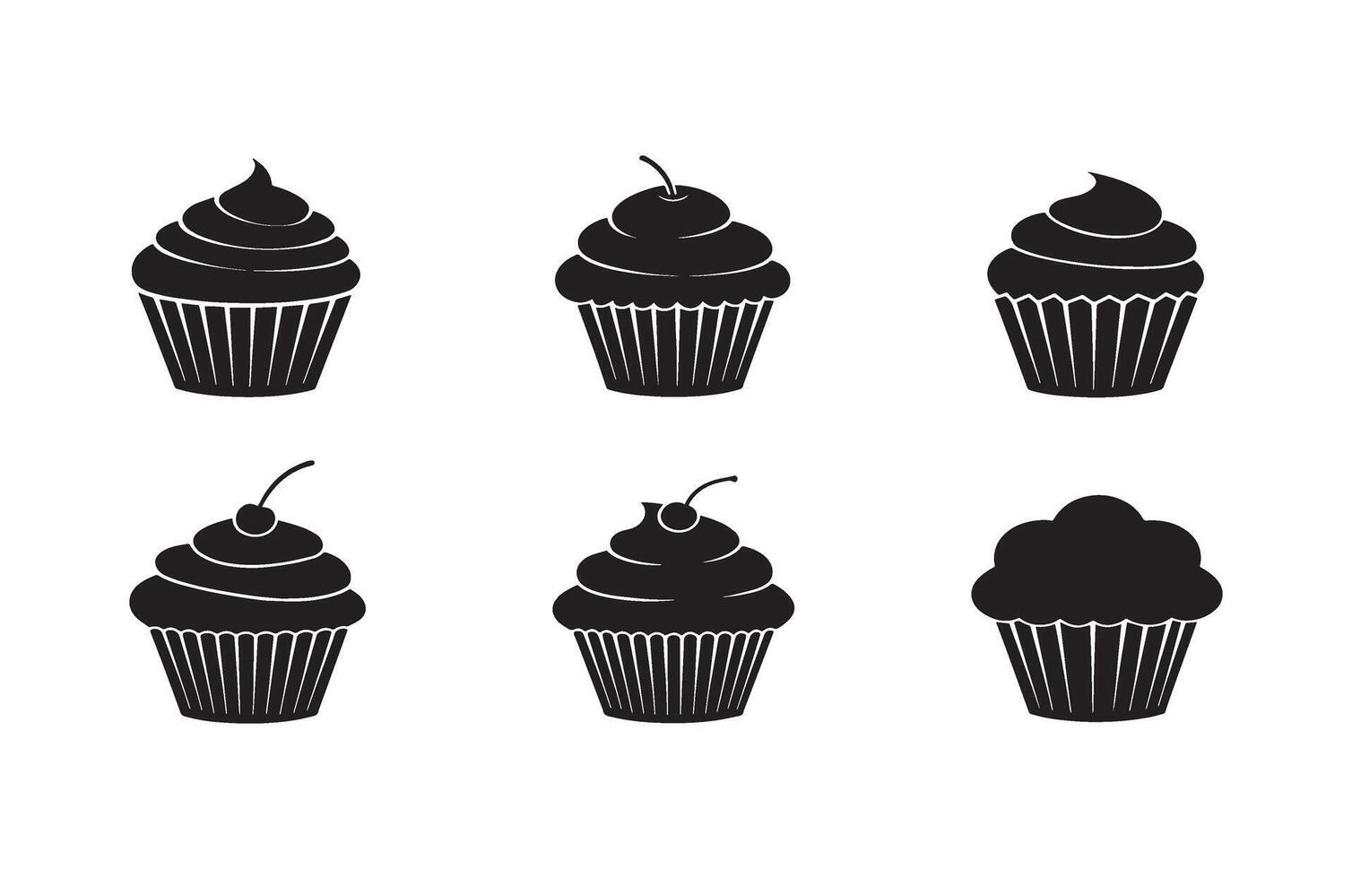 Sweet and Stylish Cupcake Artwork for Baking Books and Recipe Blogs vector