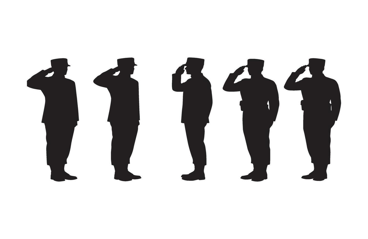 Soldiers saluting in official uniform representing unity commitment and respect vector