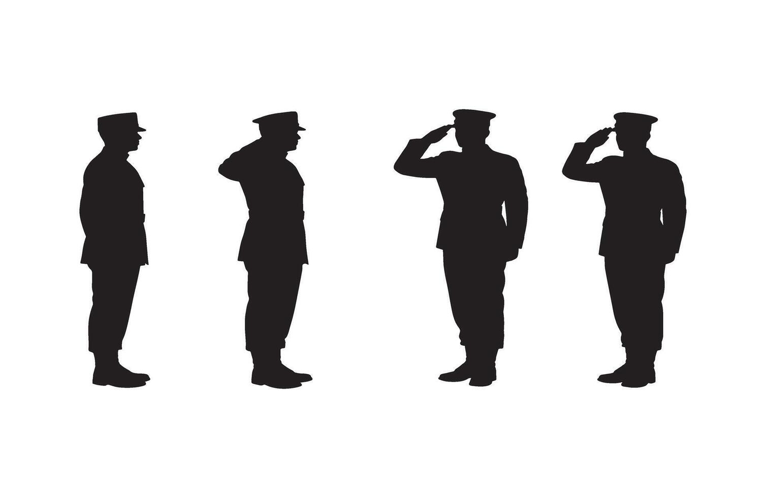 Classic army personnel salute representing honor discipline and professionalism vector