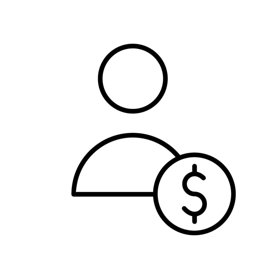 User icon illustration. Flat design style. EPS 10 file. vector