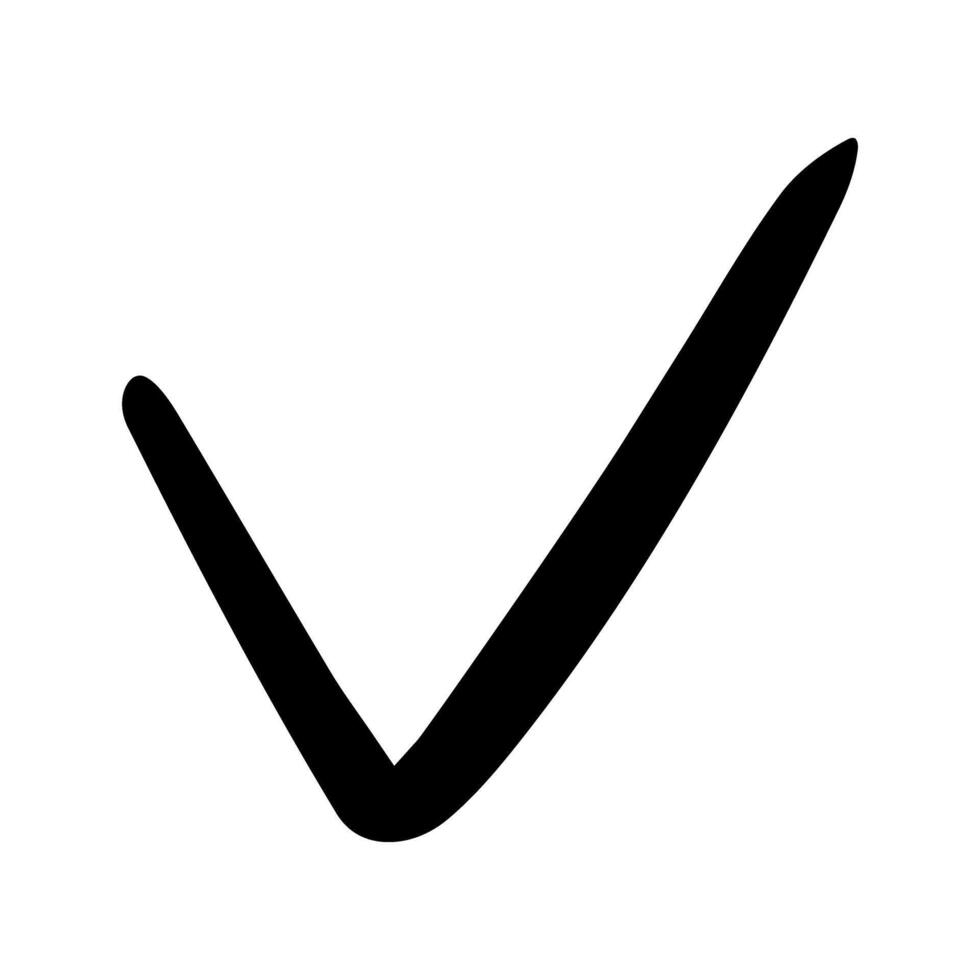 Ok hand draw icon. Yes illustration sign. Approve symbol. vector