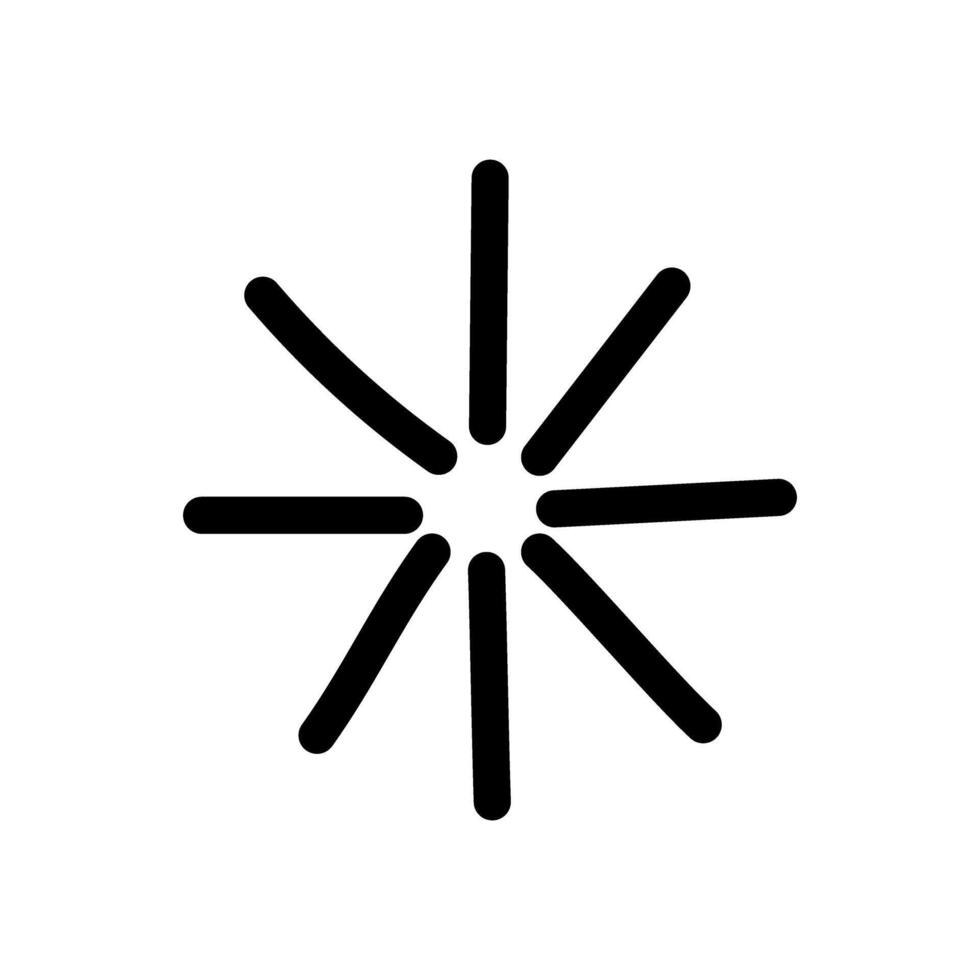 Hand draw elements icon. Shine hand draw illustration sign. Star symbol. vector