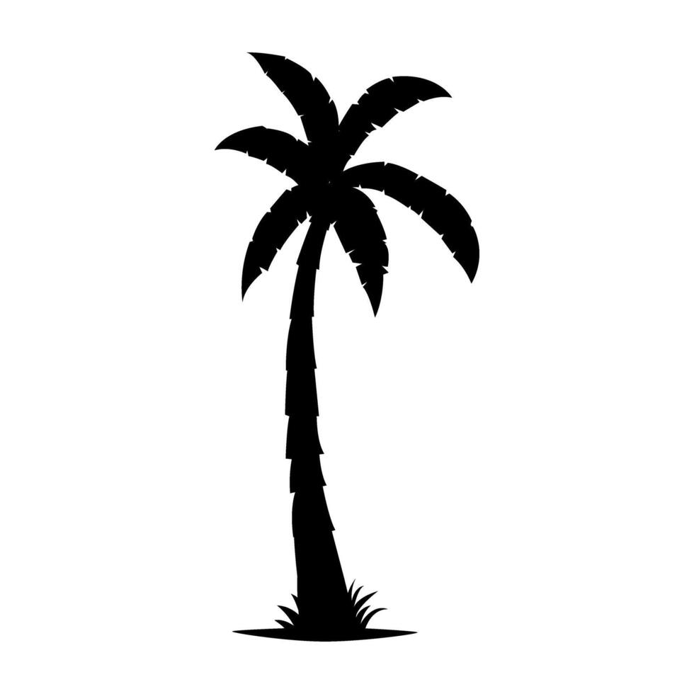silhouette of palm tree icon. illustration sign or symbol. vector