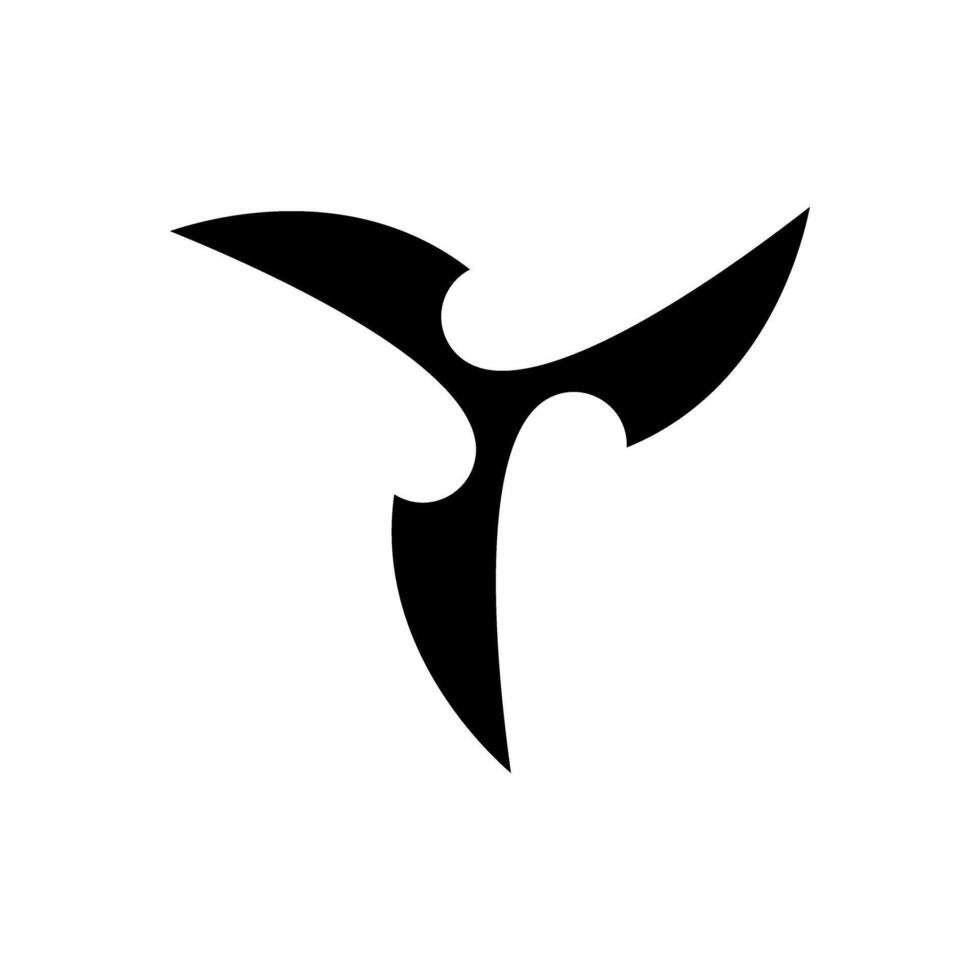 Shuriken icon . Ninja illustration sign. Throwing star. vector