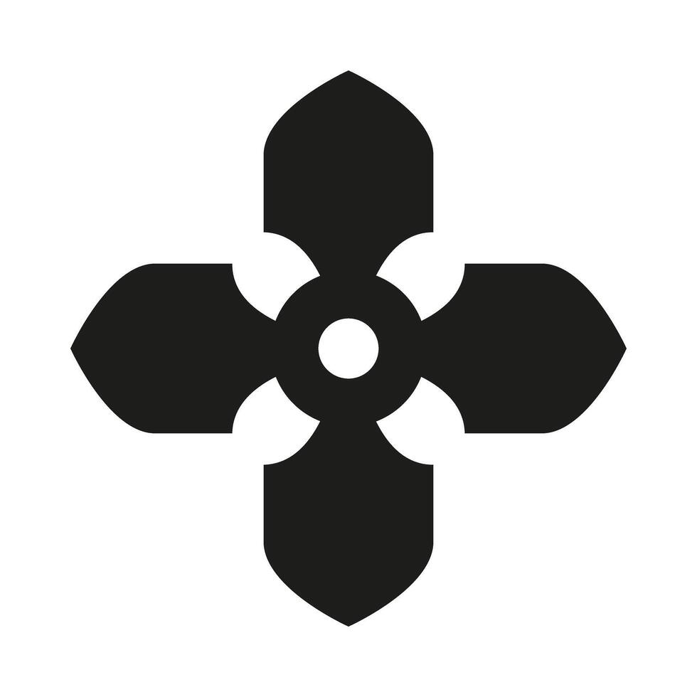 Shuriken icon or symbol. Ninja illustration sign. vector