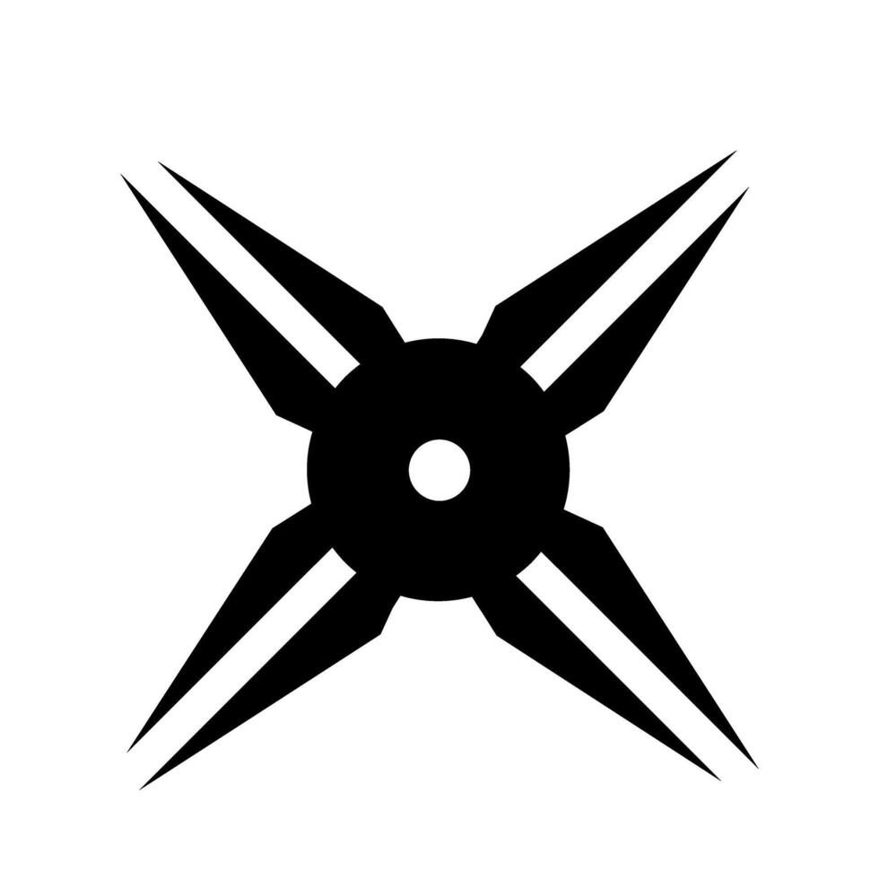 Shuriken eps icon. Ninja illustration sign. Throwing stars symbol or logo. vector