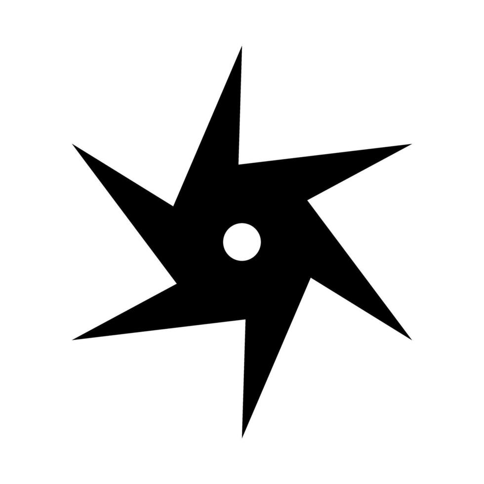 Shuriken icon . Ninja illustration sign, cutting file. Throwing stars symbol or logo. vector