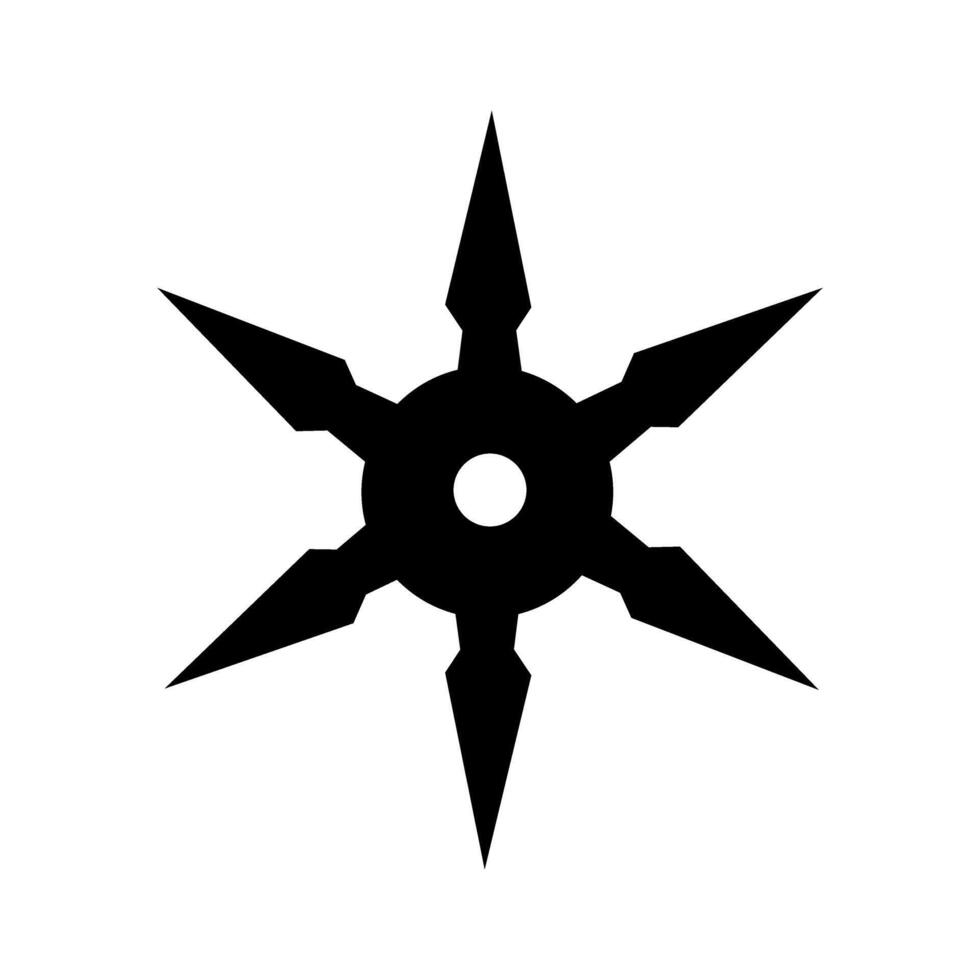 Shuriken icon . Ninja illustration clipart. Throwing stars symbol or logo. vector