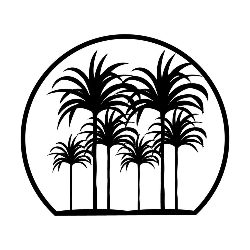 palm tree tropical summer icon. Isolated and flat illustration. graphic vector