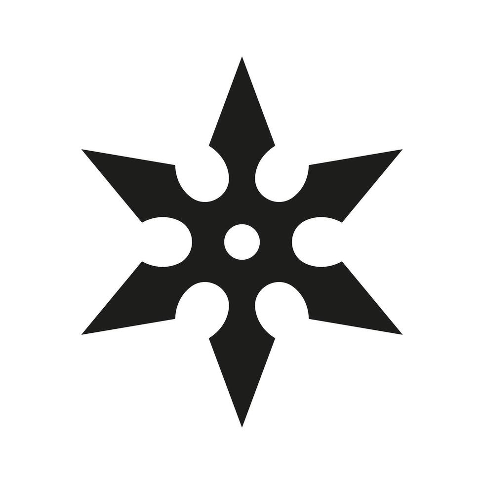 Shuriken icon . Ninja illustration sign. Throwing stars logo. vector