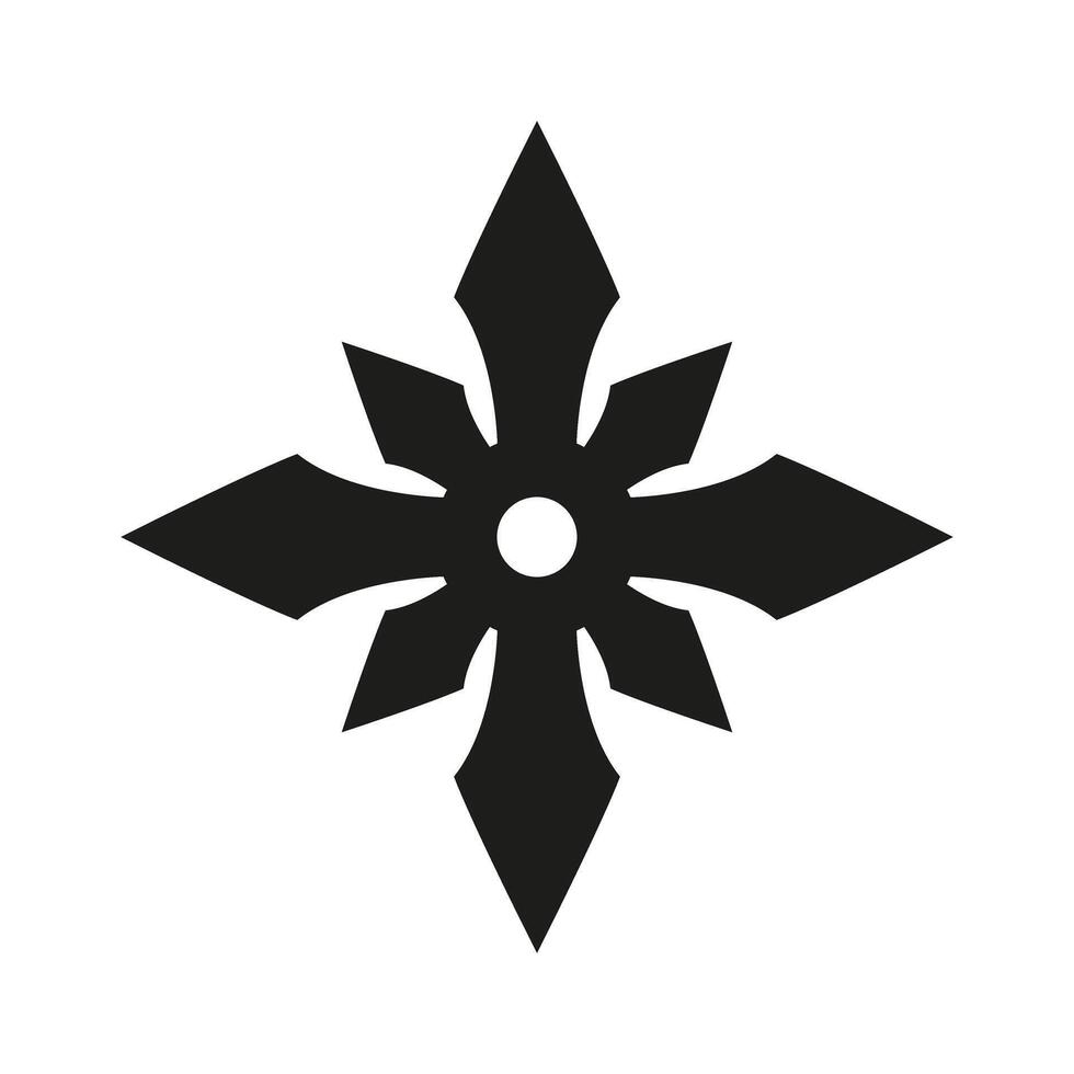 Shuriken icon . Ninja illustration symbol. vector