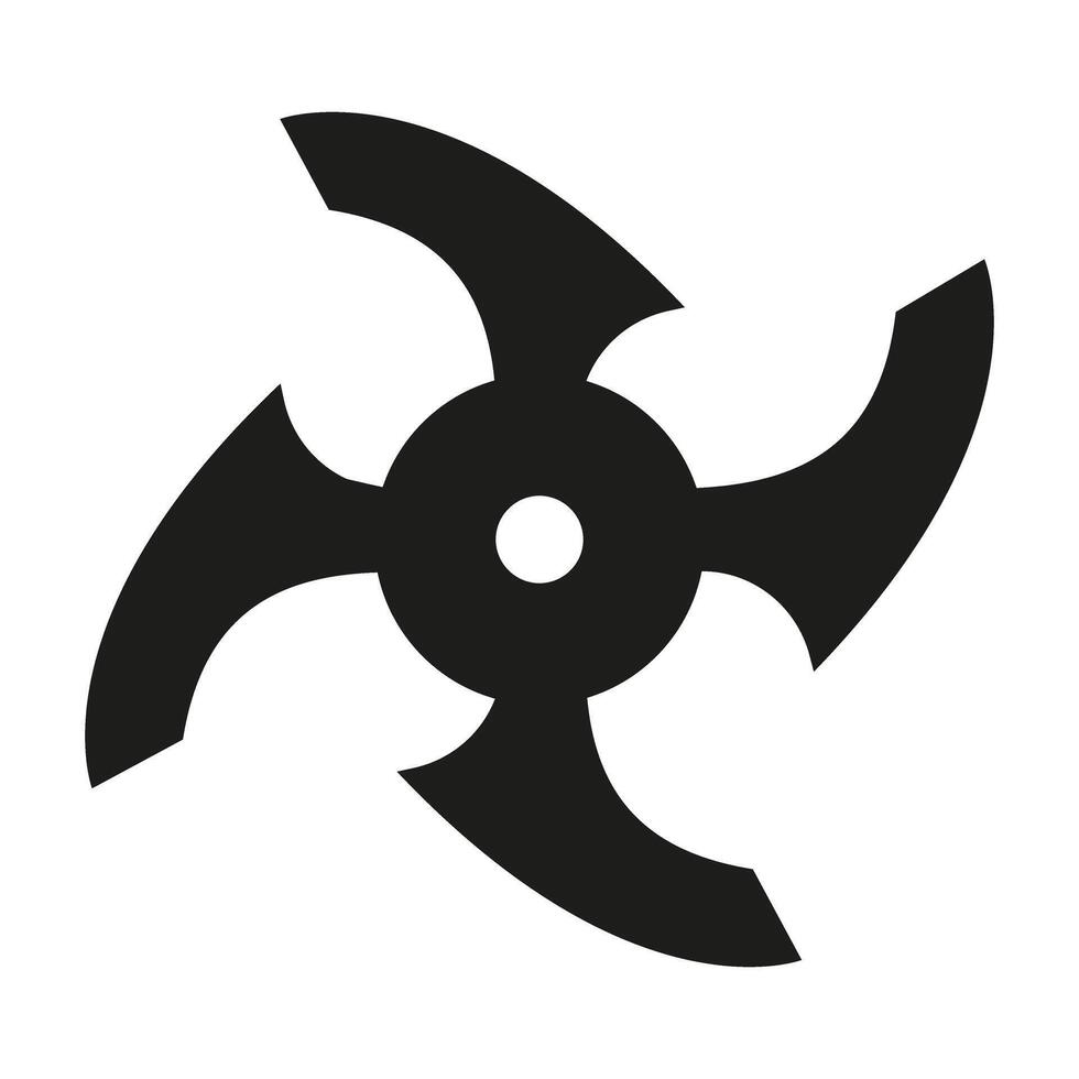 Shuriken icon or sign. Ninja illustration sign. Throwing stars symbol or logo. vector