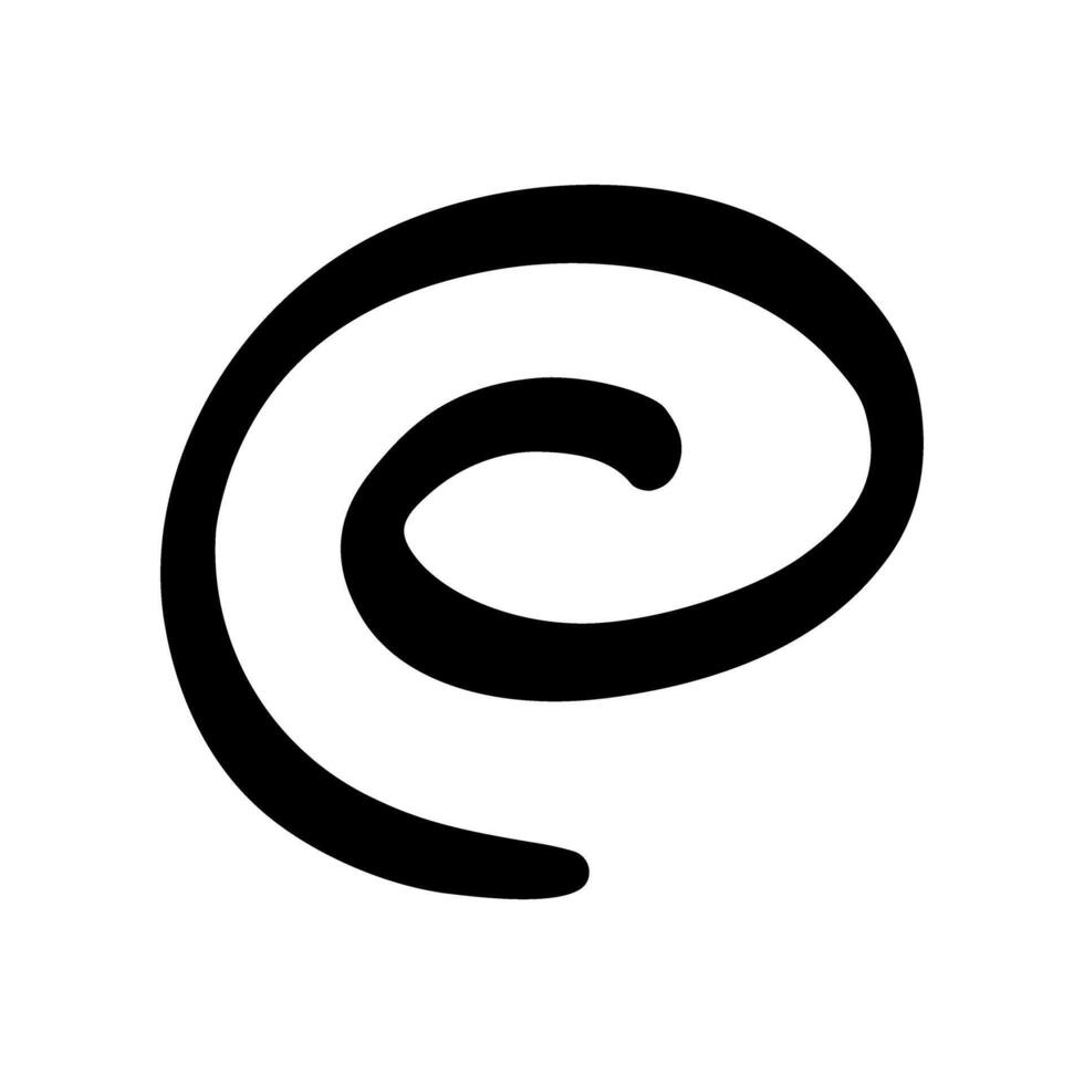 Spiral hand draw icon. Volute illustration sign. Hypnotic Spiral symbol or logo. Design element. vector