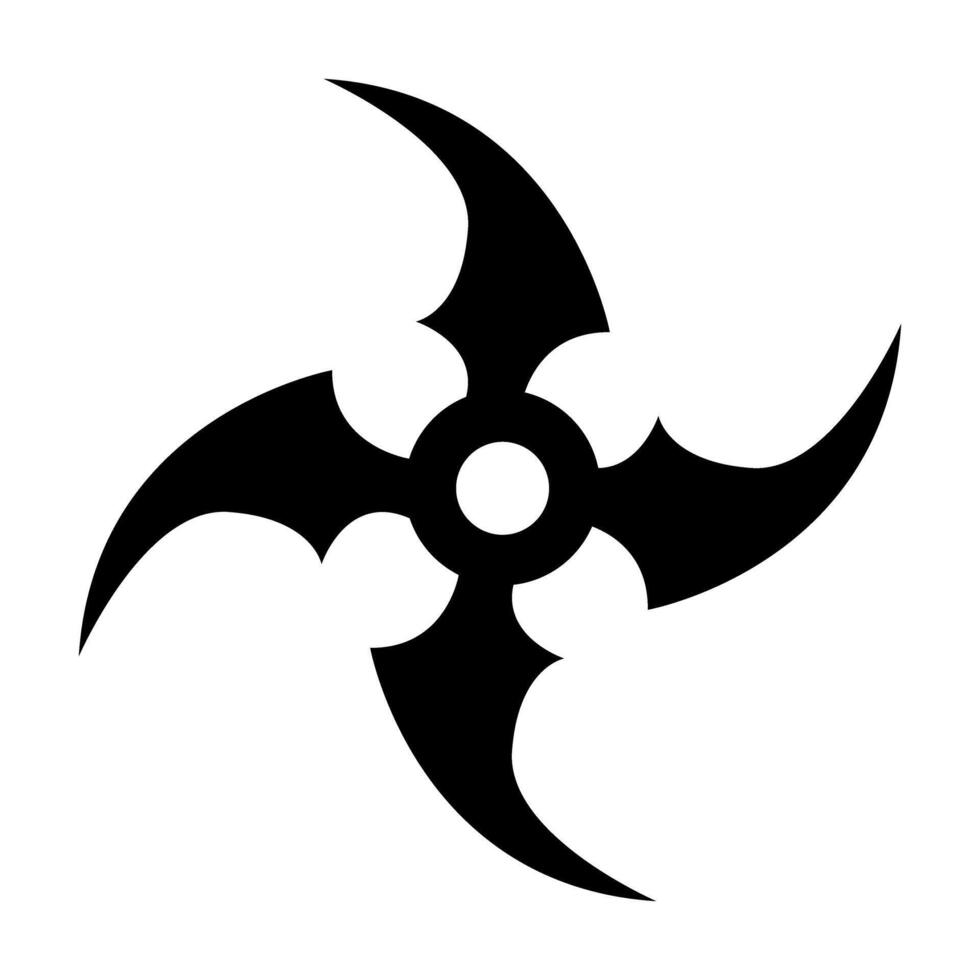 Shuriken cricut file. Ninja illustration sign. Throwing stars symbol or logo. vector