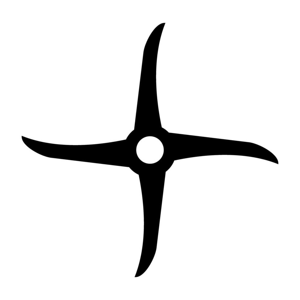 Shuriken icon. Ninja illustration, cut file. Throwing stars symbol or logo. vector