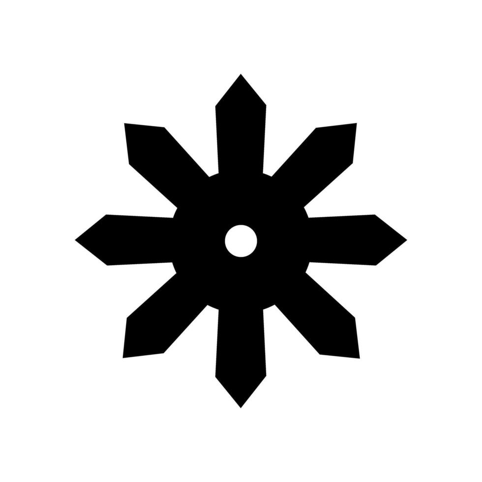 Shuriken icon . Ninja illustration sign. Throwing star symbol. vector
