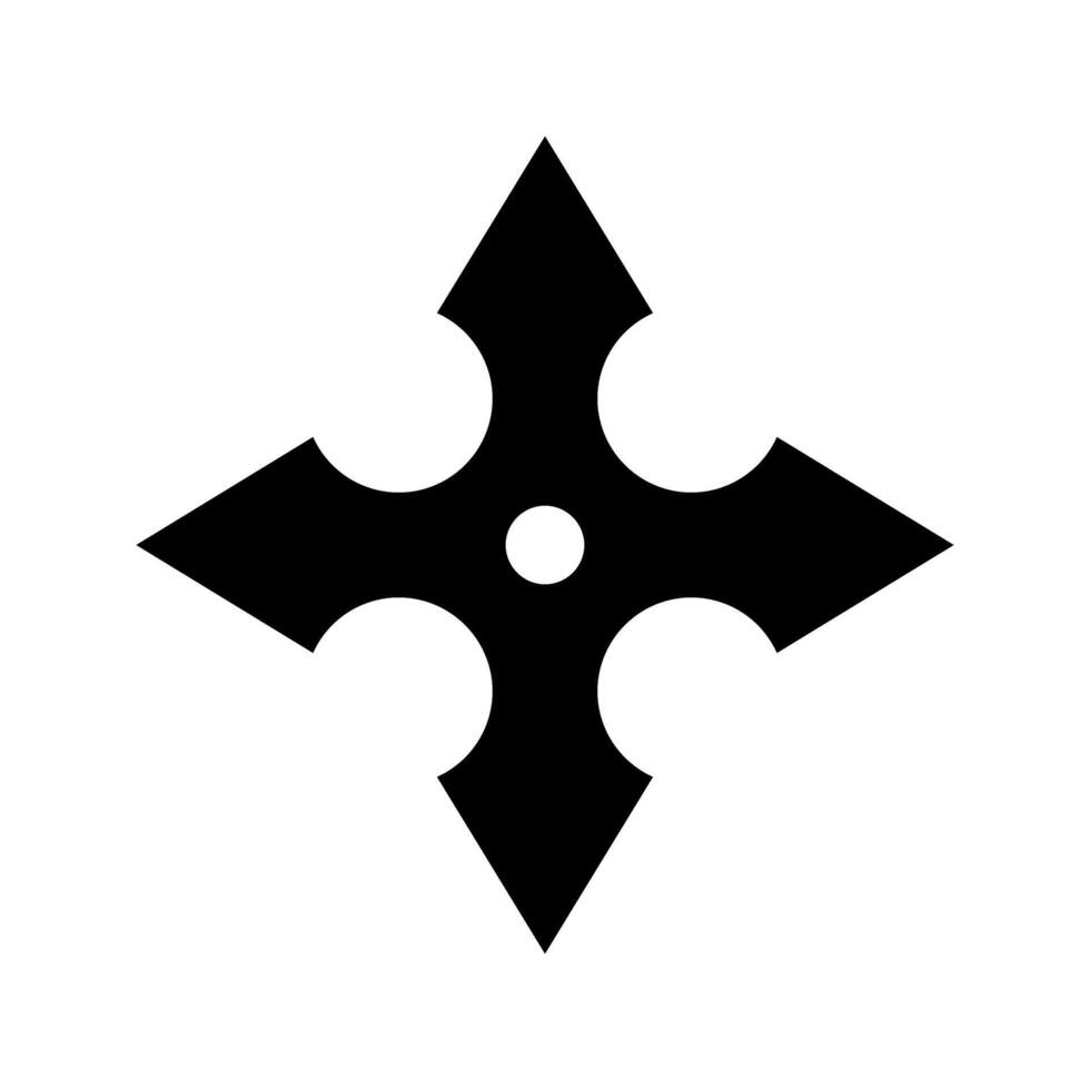 Shuriken icon . Ninja illustration symbol. Throwing stars sign or logo. vector
