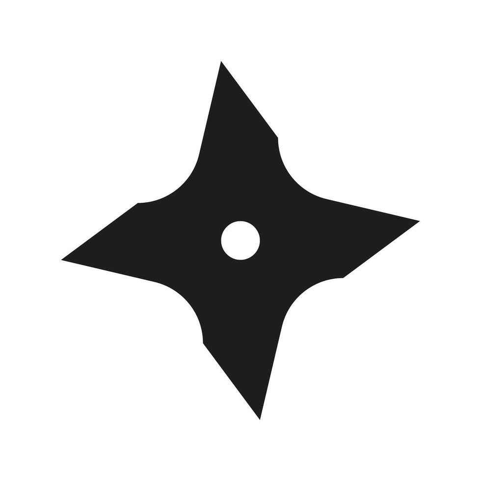 Shuriken icon illustration. Ninja sign or symbol. vector
