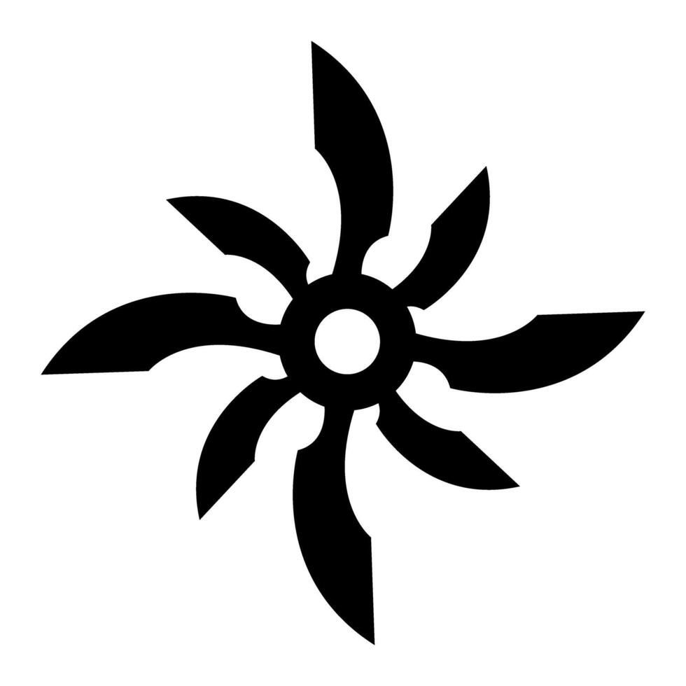 Shuriken icon . Ninja illustration sign. Throwing stars symbol black design. vector