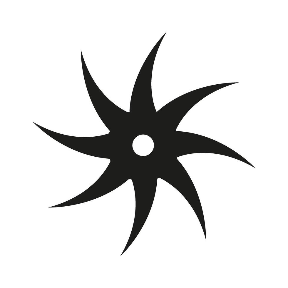 Shuriken sign or icon. Ninja illustration sign. Throwing stars symbol or logo. vector