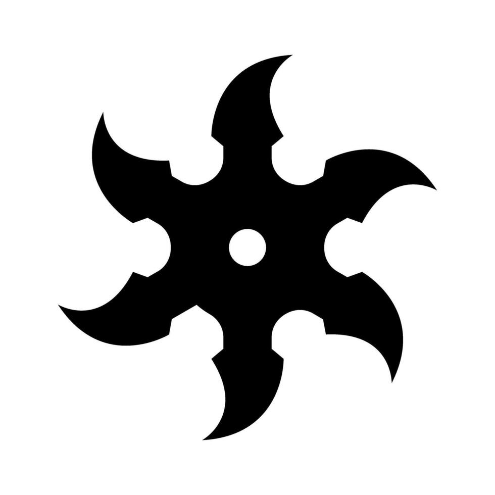 Shuriken icon . Ninja illustration sign black design. Throwing stars symbol or logo. vector