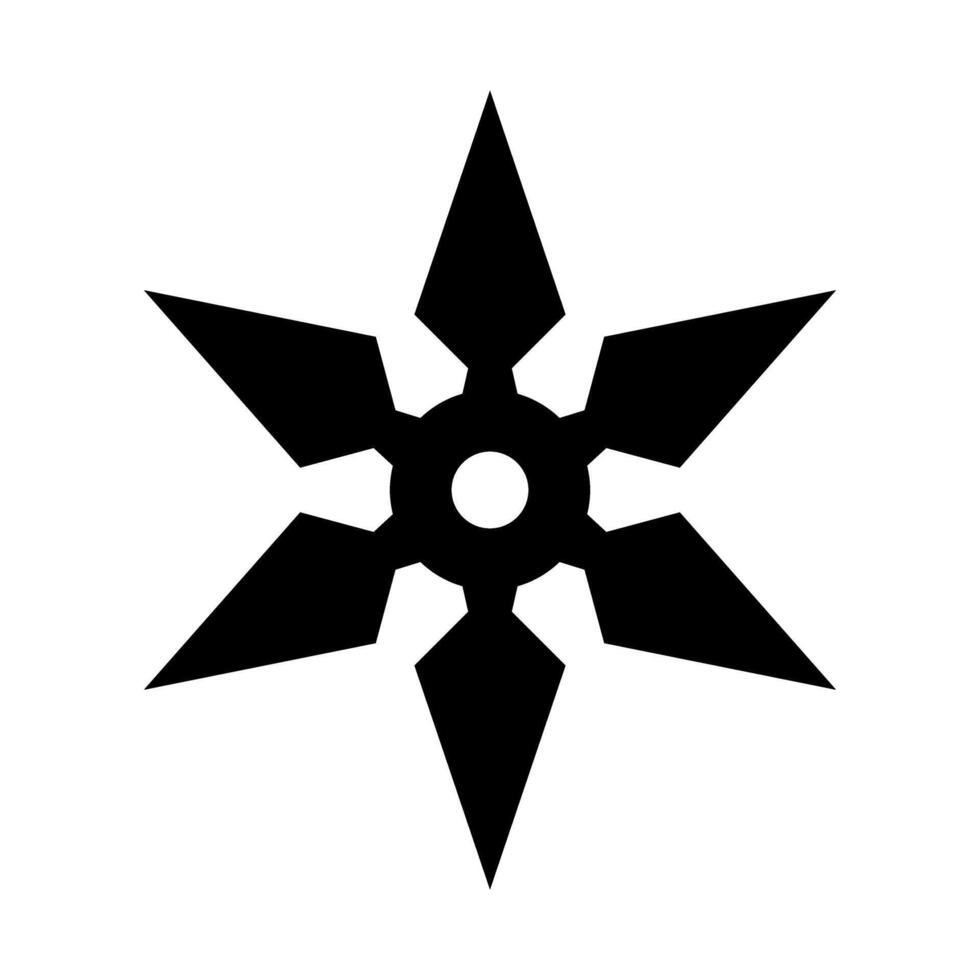 Shuriken icon . Ninja illustration symbol. Throwing stars logo. vector