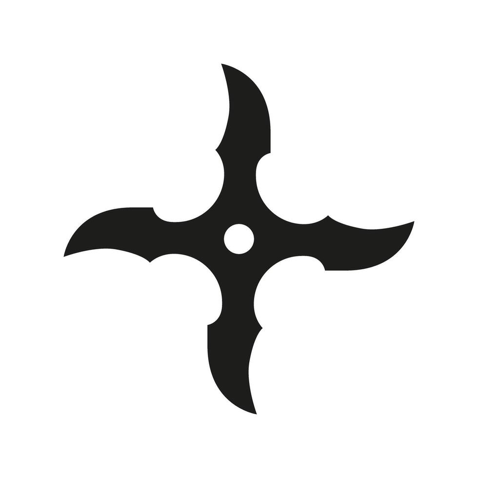 Shuriken icon. Ninja sign. Throwing stars symbol or logo. vector