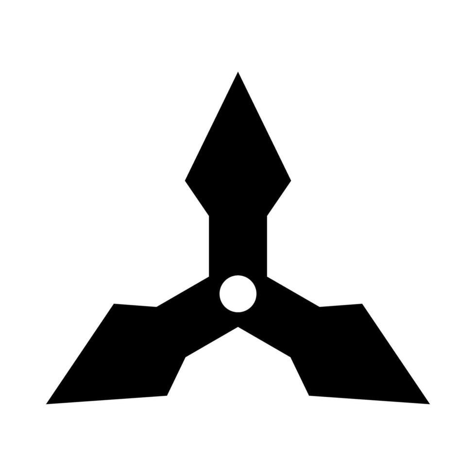 Shuriken icon. Ninja illustration sign. Throwing star symbol. vector