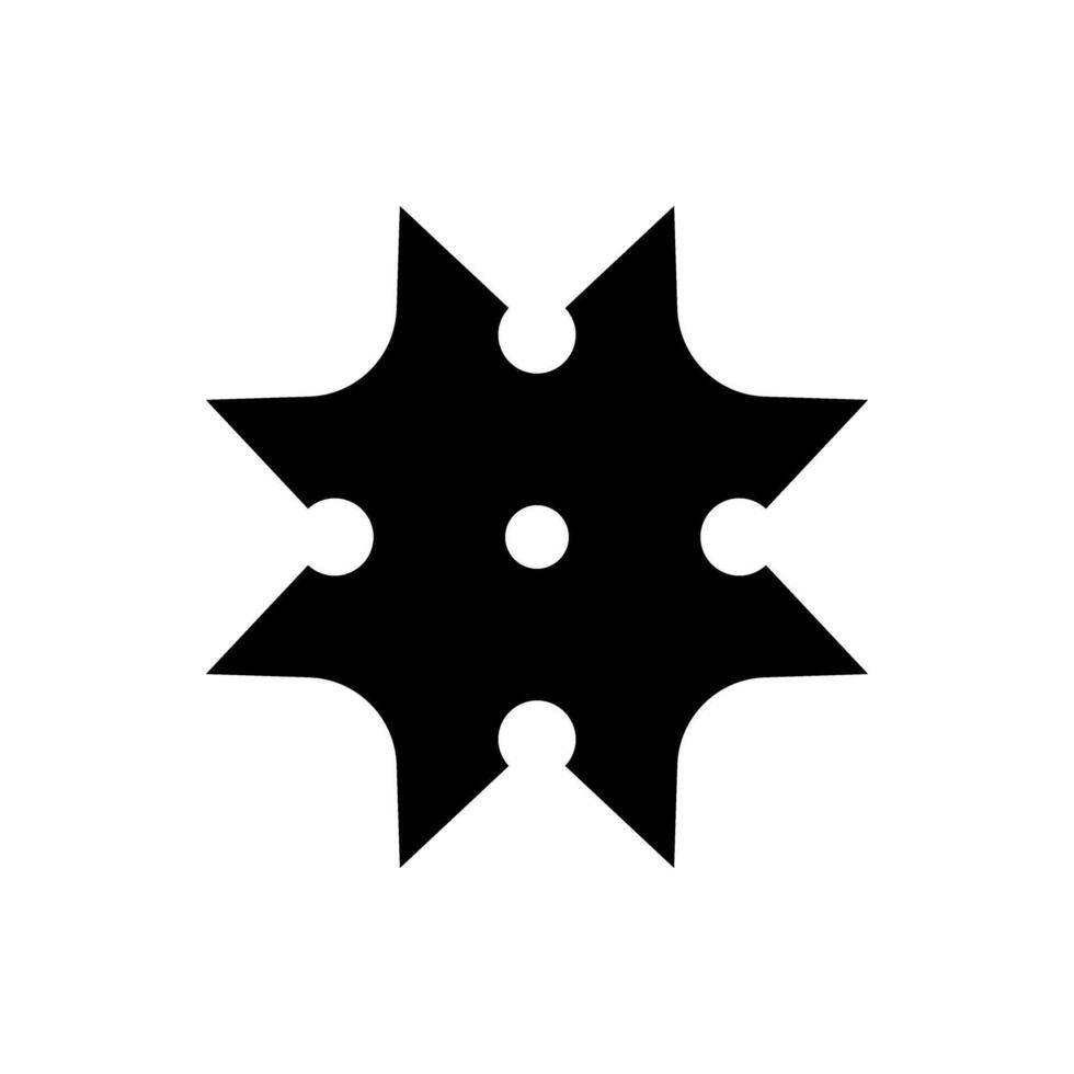 Shuriken icon. Ninja illustration symbol. Throwing stars logo. vector