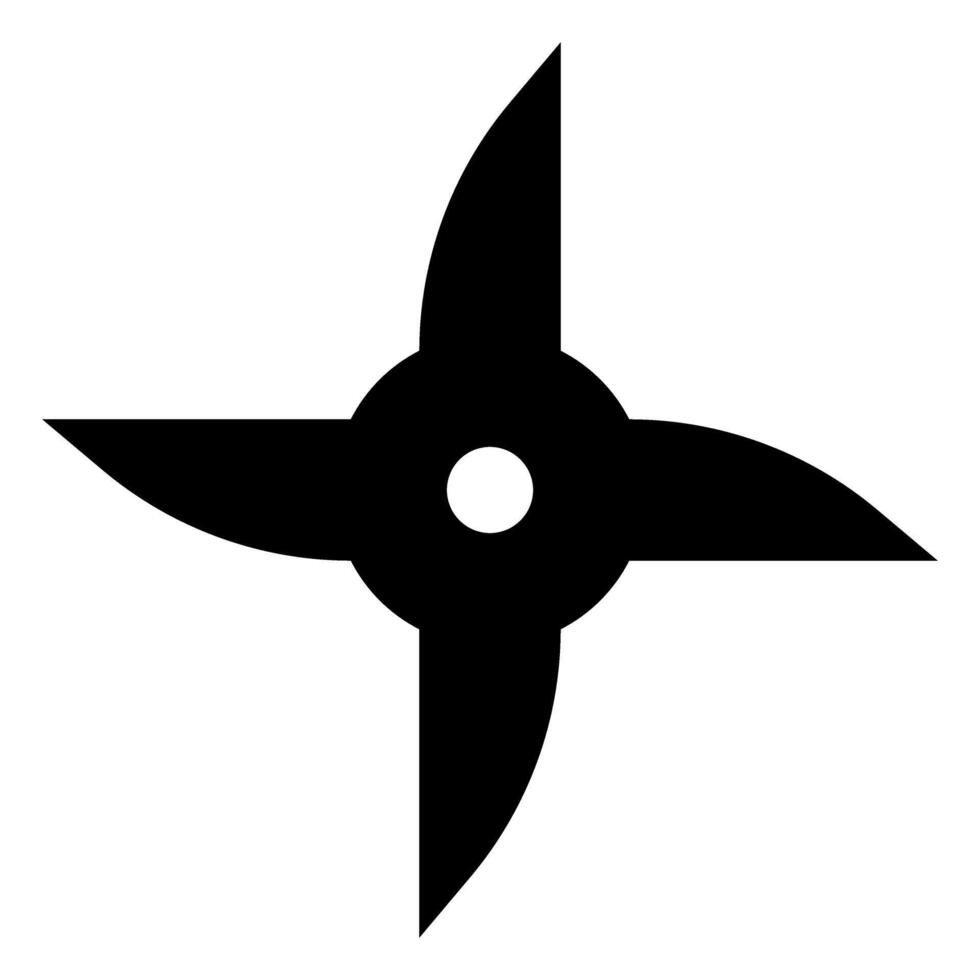 Shuriken icon . Ninja illustration sign or symbol. Throwing stars logo. vector