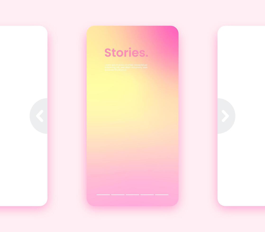 Colorful gradient vertical background. Fluid banner template illustration. vector