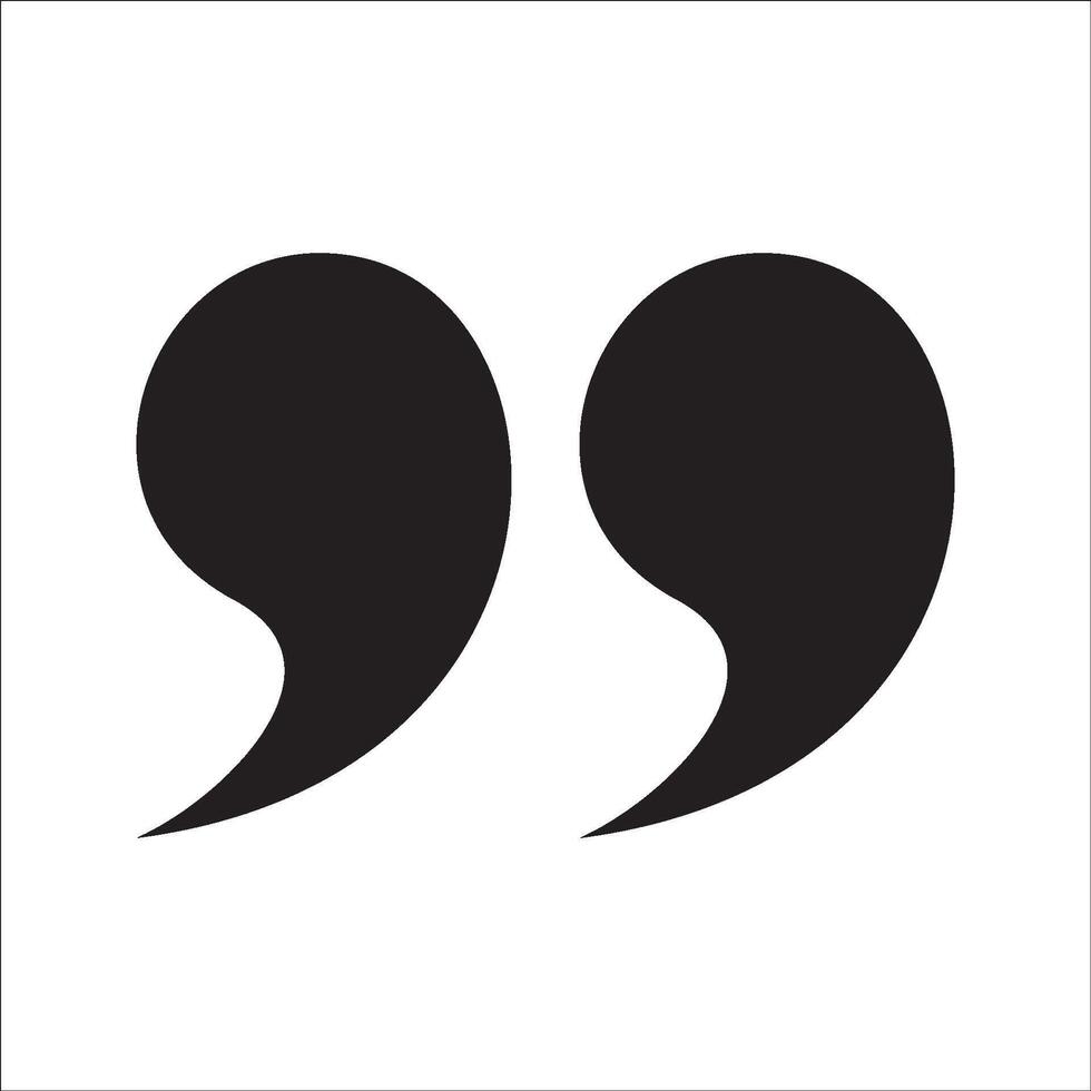 Double quotes icon isolated sign symbol and flat style for app, web and digital design. illustration. vector