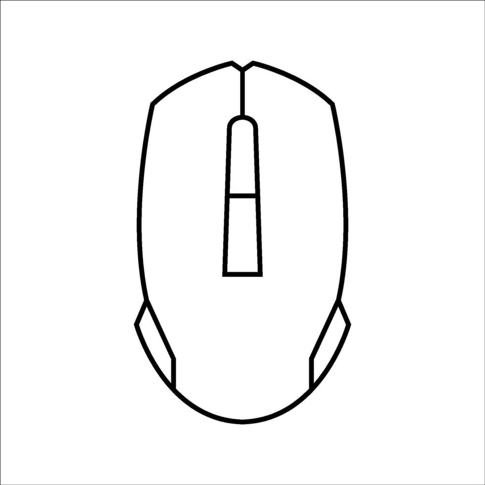 computer mouse icon, computer mouse cursor, click mouse pointer outline style vector