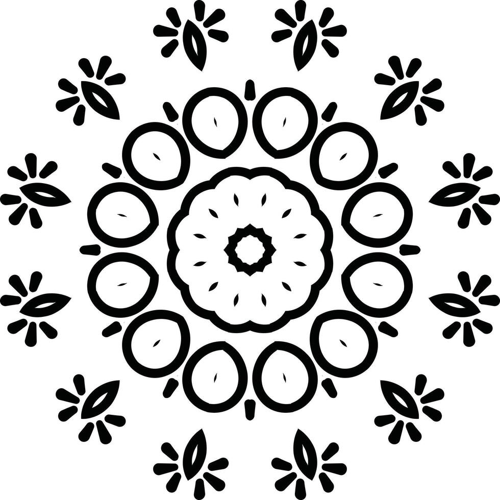 Mandala Clipart Circular Pattern in the Form of a Mandala Decorative Ornament in Ethnic Oriental Style. vector