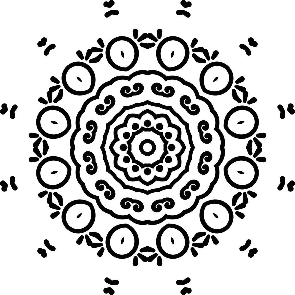 Mandala Background Circular Pattern in Form of Mandala With Flower for Henna, Mehndi, Tattoo, Decoration Decorative Ornament in Ethnic Oriental Style. vector