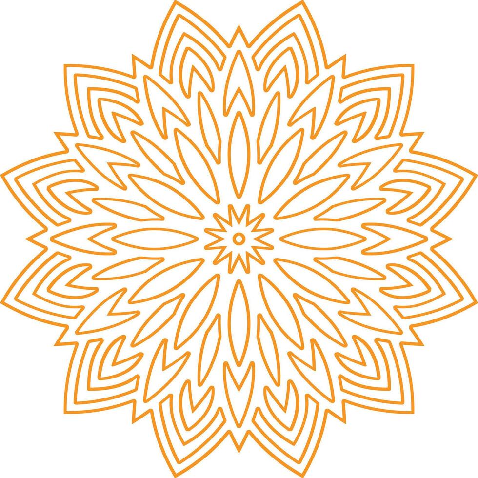 Circle Floral Ornament Art Circular Pattern in Form of Mandala With Flower for Henna, Mehndi, Tattoo, Decoration Decorative Ornament in Ethnic Oriental Style. vector