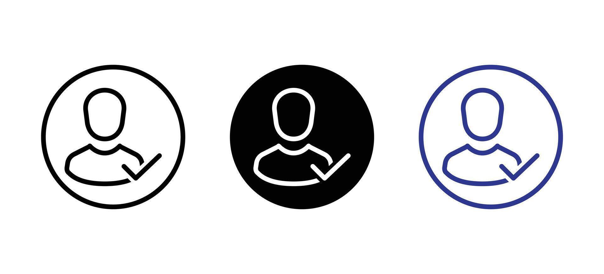 User Verified Account Icon vector