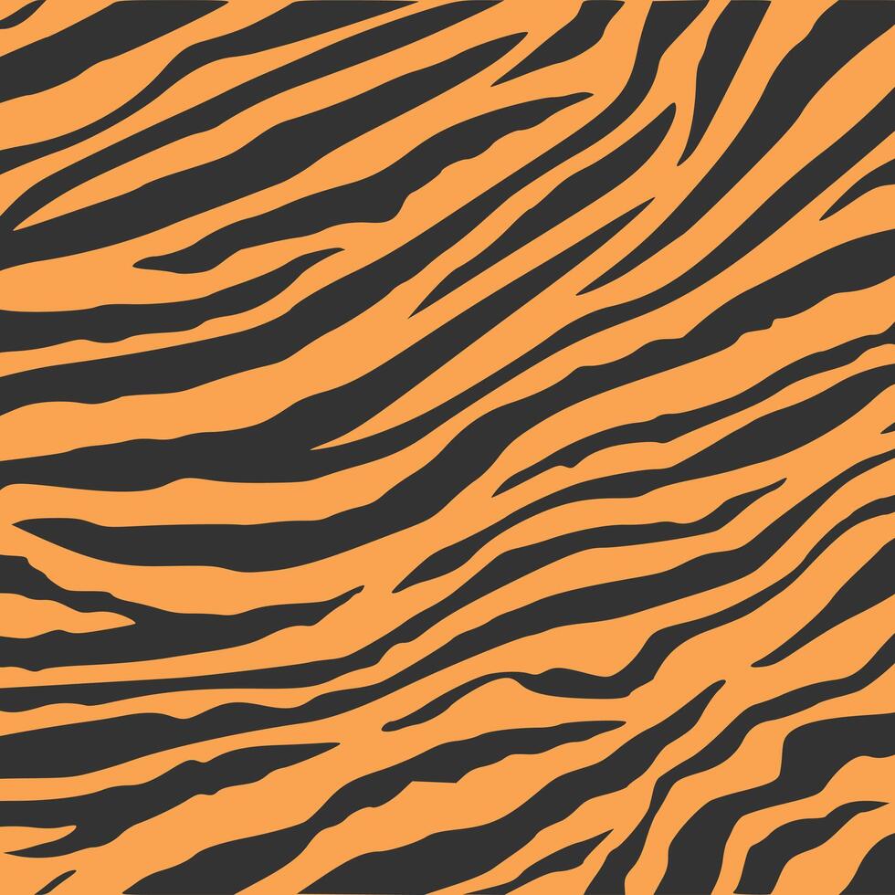 wild tiger stripe pattern background flat illustration vector