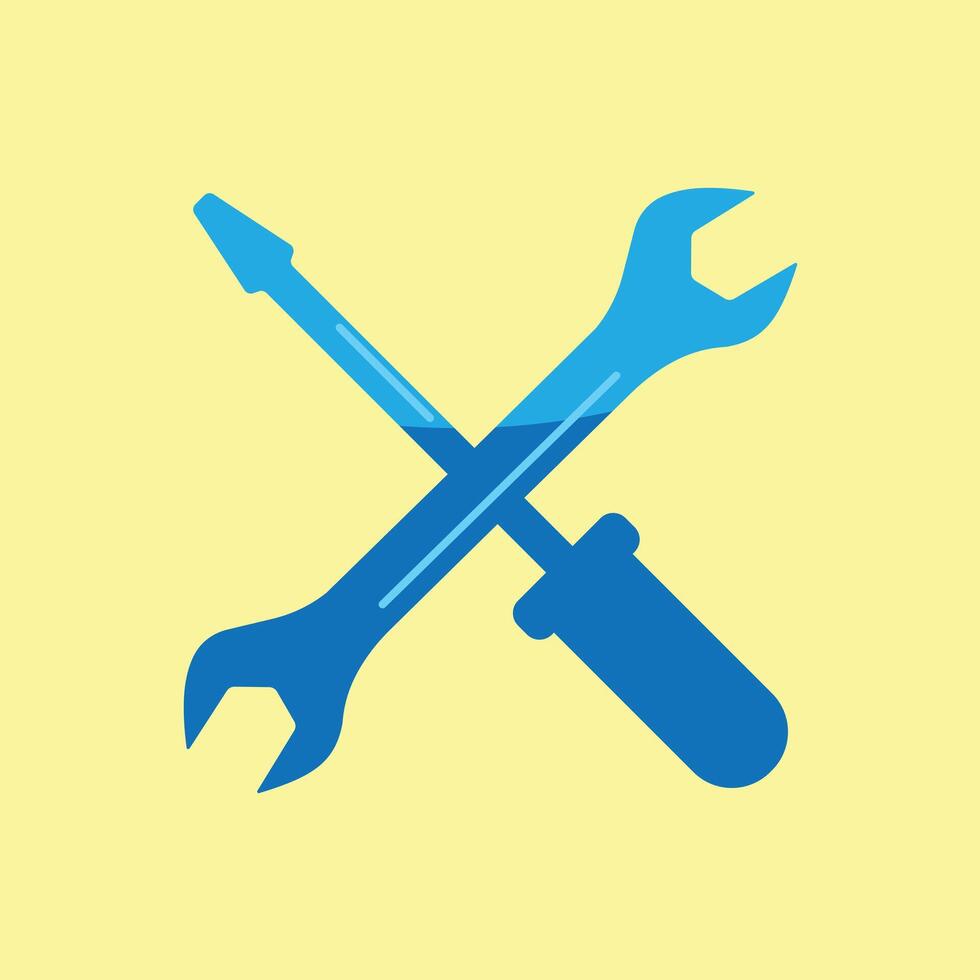 wrench icon representing repair tools for mechanics vector