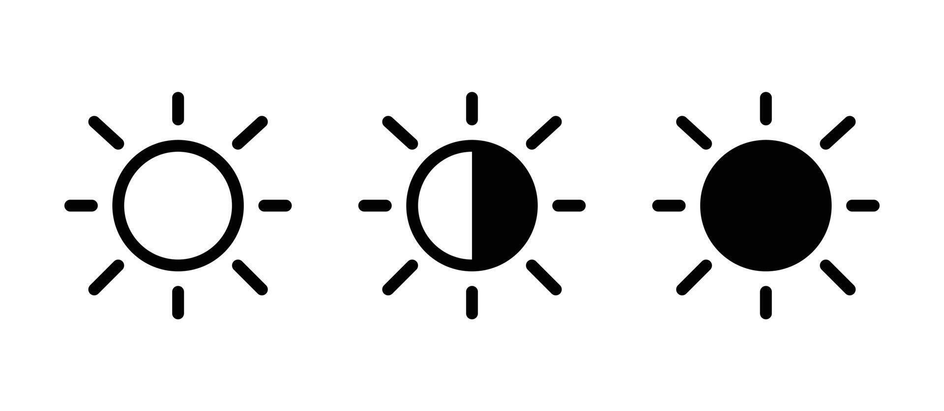 Adjust Contrast Set Level Icon vector