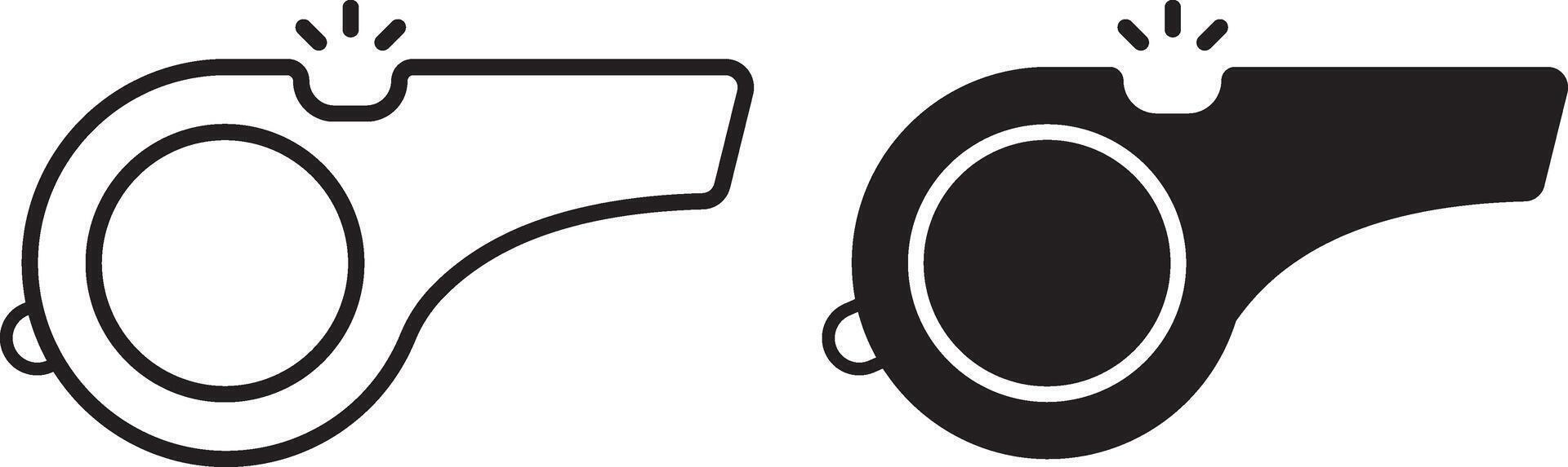 Sports referee whistle icon with design vector