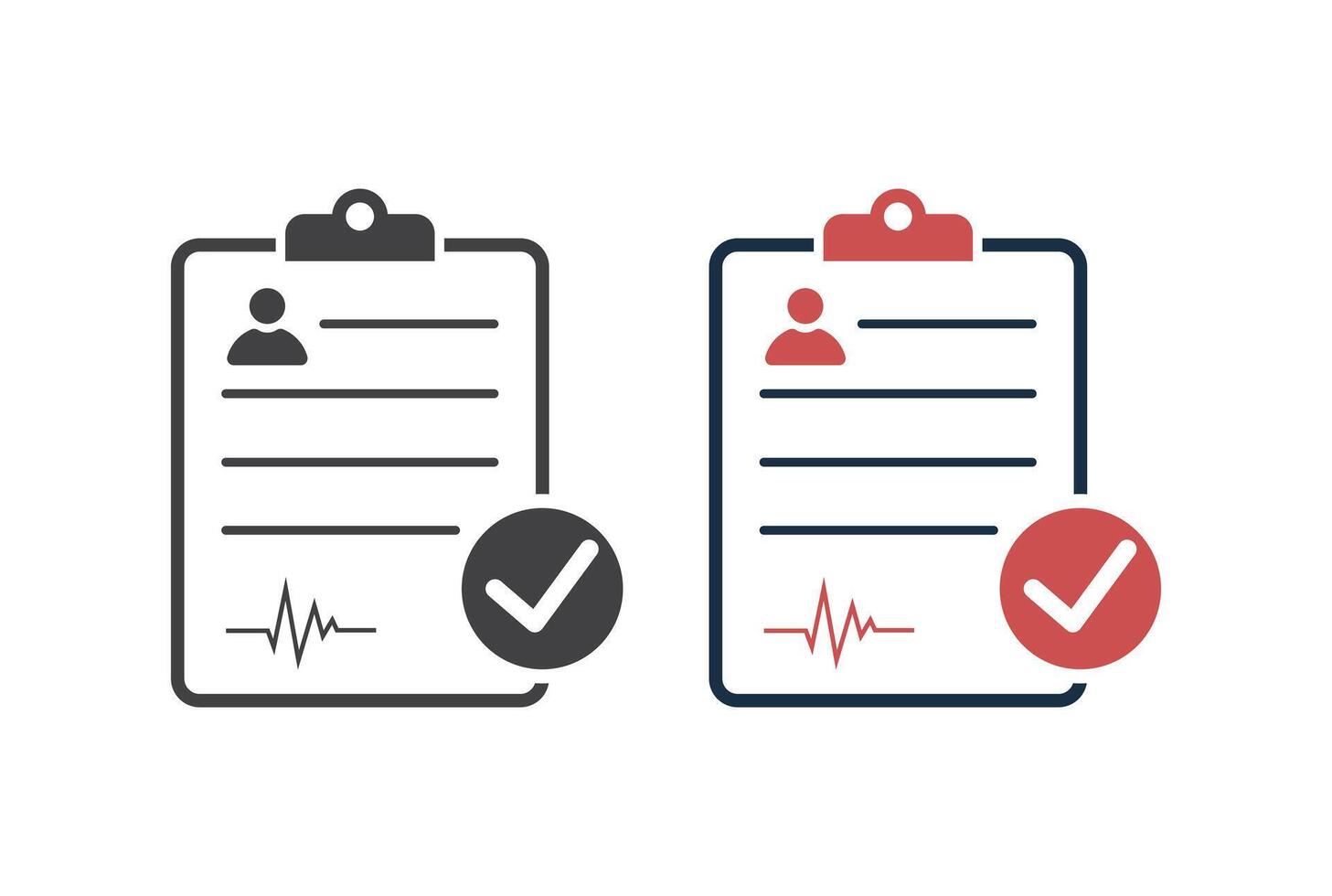 Flat design icon representing a diagnostic report vector