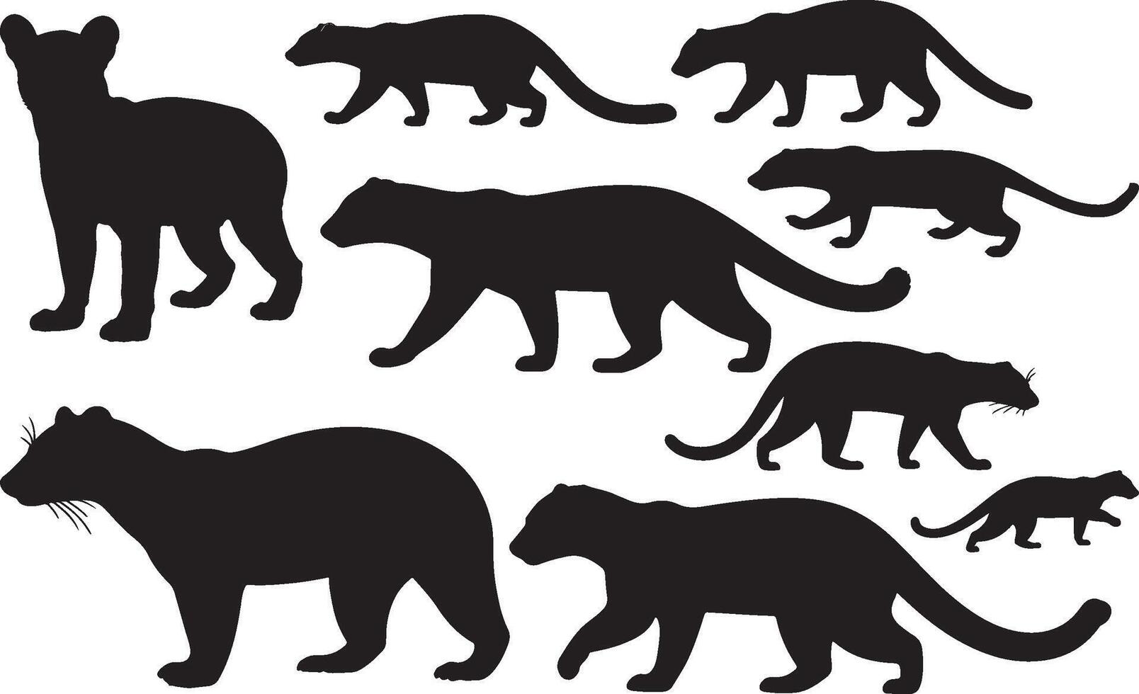 Silhouette of a Fossa vector