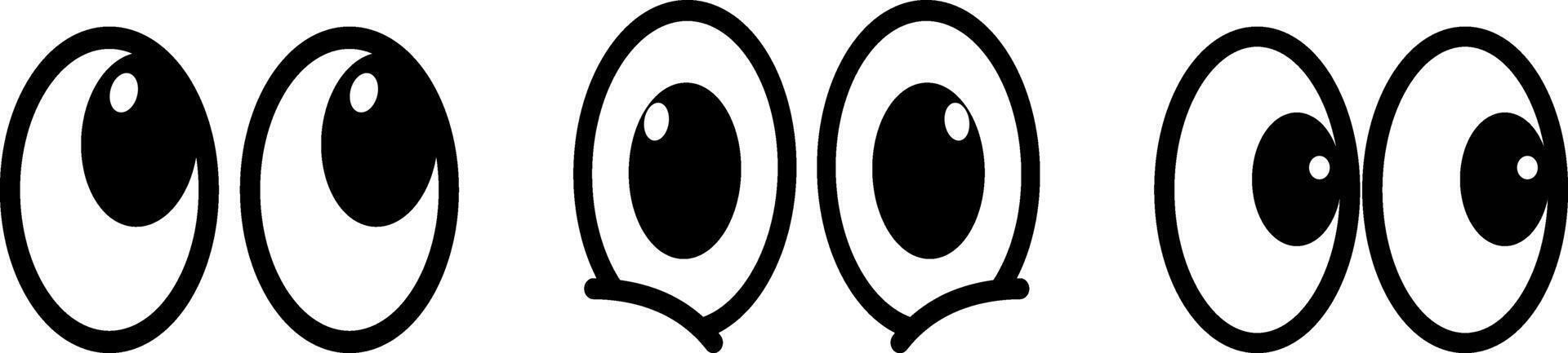 Set Smile Eyes Emoji Stickers vector