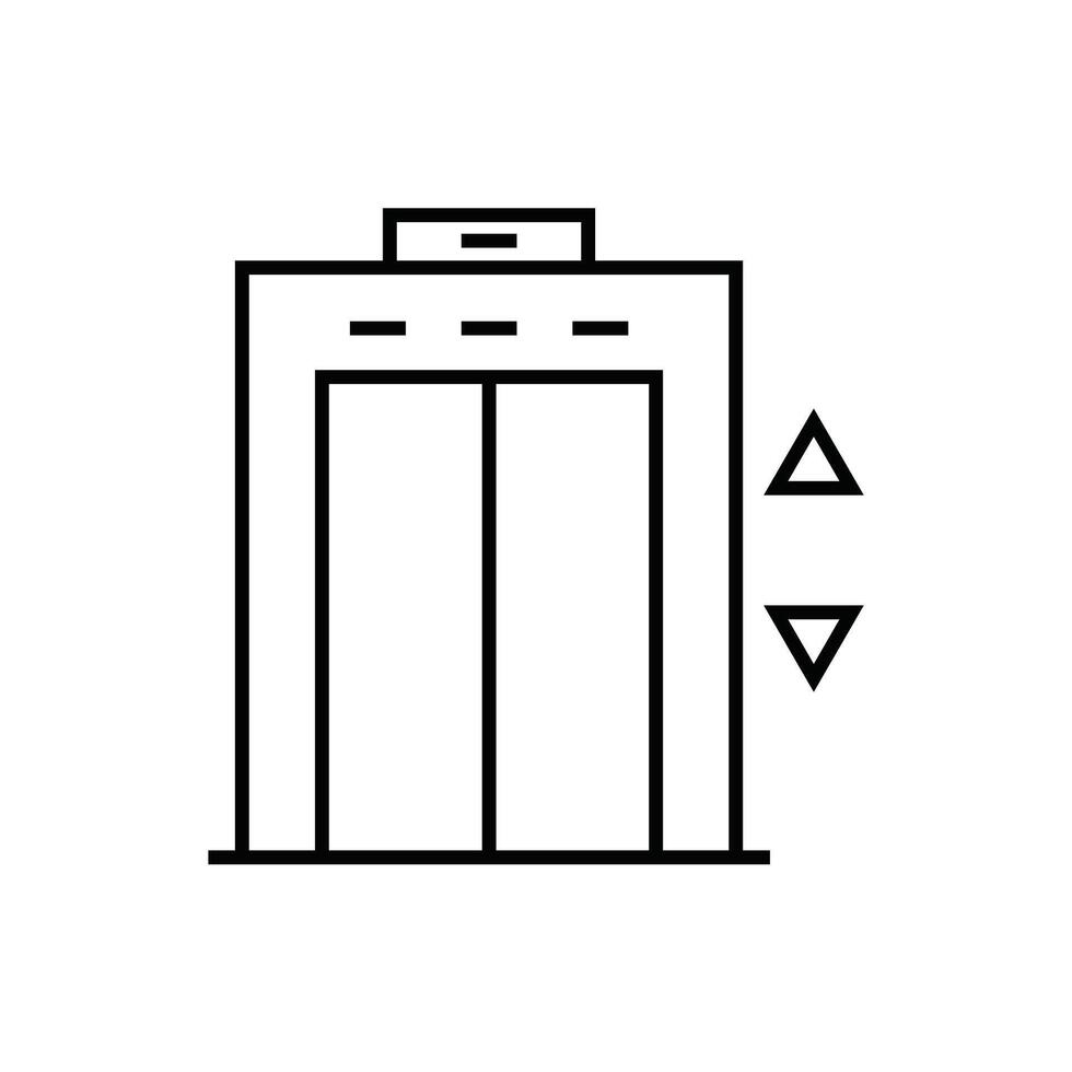 Elevator Outline Icon Set vector