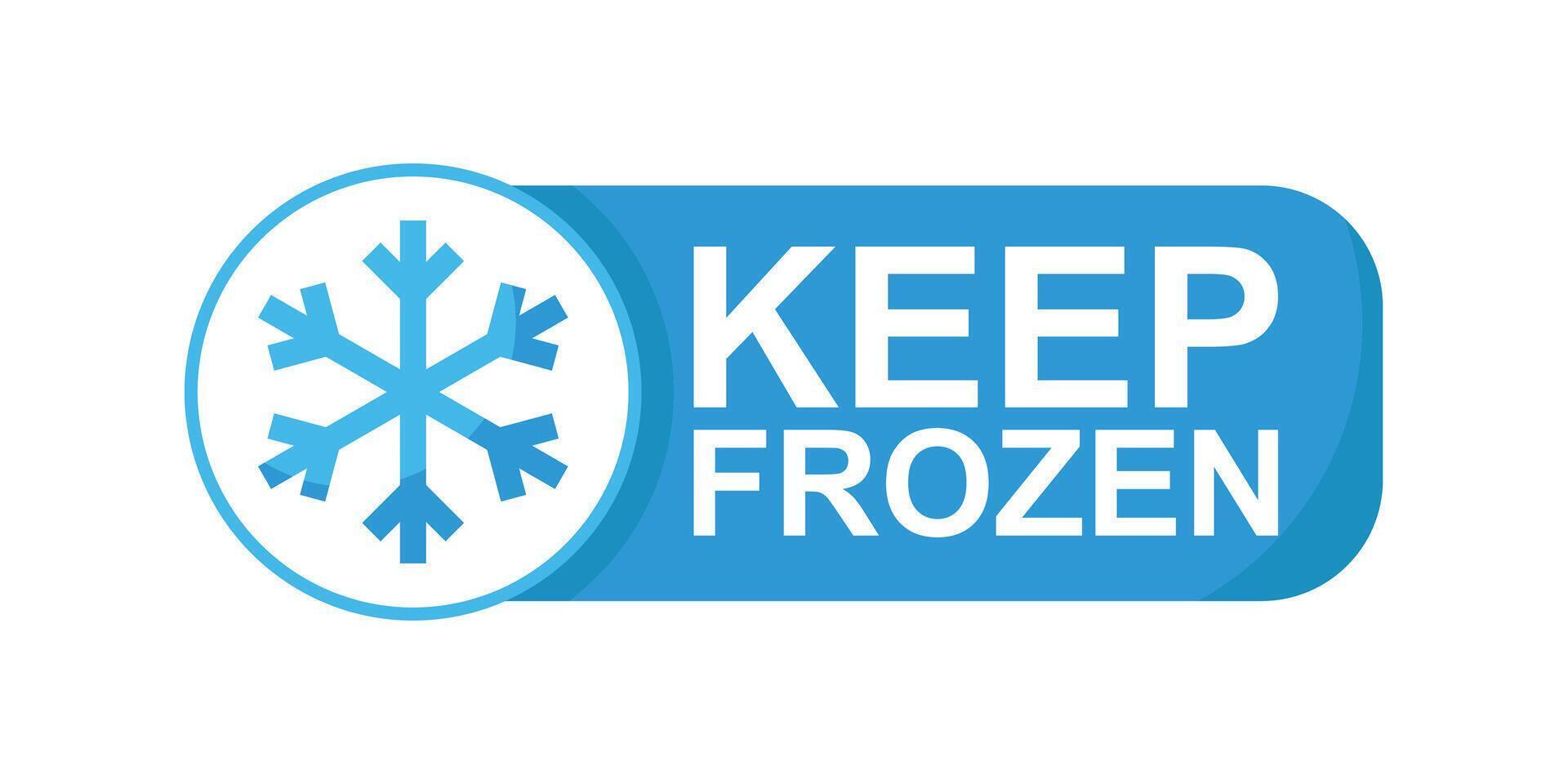 Frozen food keep label icon design vector
