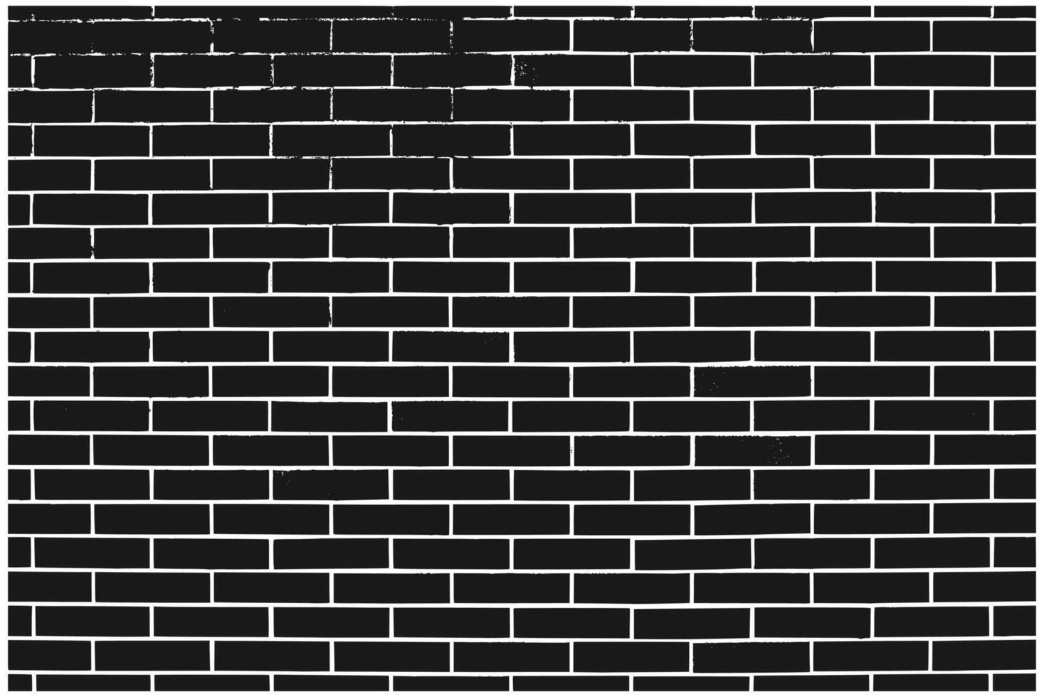 Flat design of black brick wall art vector